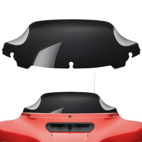 Amazicha Black 7 Wave Windshield Windscreen Compatible for 2014-2023 Harley Davidson Touring Street Glide/Electra Glide/Ultra Limited/Tri Glide FLHT FLHX FLHXS FLHTK