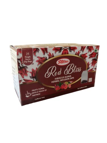 Stanes Red Bliss Hibiscus Guava Herbal Infusion Dips | 25 Single Serve Dip Bags | Pack of 1 (B0B6ZLFQDZ) Amazon Price History, Amazon Price Tracker
