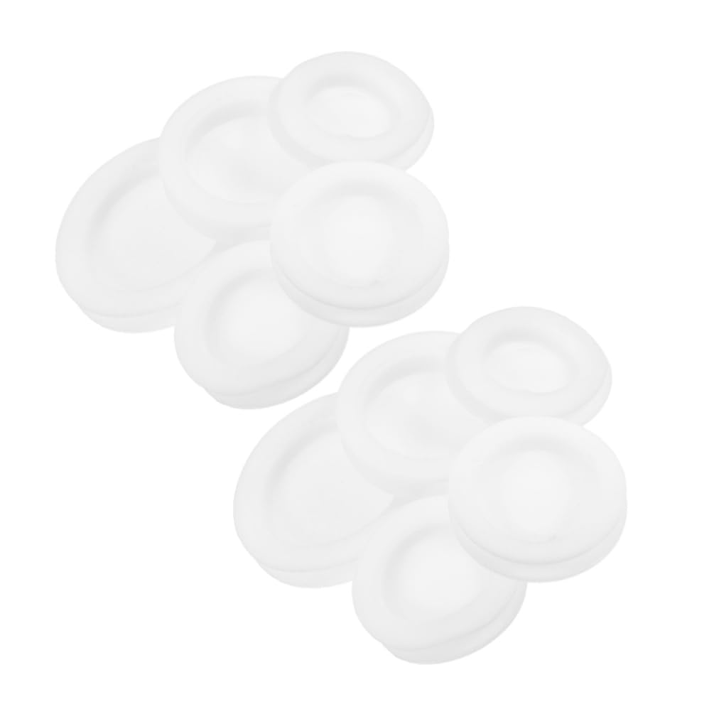 Toddmomy 10pcs Universal Rubber Piggy Bank Stopper Replacement Mixed Size White Rubber Coin Bank Closure Multi-Purpose Round Plug for Saving Box