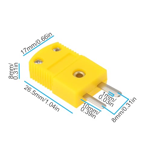 ECSiNG 4 Stück K-Typ Thermoelement-Stecker für Temperaturmesssonden Zur Verwendung mit Industriellen Sensoren