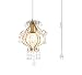 Surpars House Elegant Mini Chandelier Plug in Crystal Pendant Light,Golden
