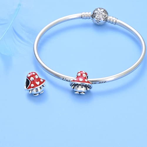 ARTCHARM Ladybird Cat Bow Dragonfly Pendant 925 Sterling Silver with Enamal Good Luck Bead fit Bracelets Charms,Christmas Valentine Mother's Day Gift for Women Girls2