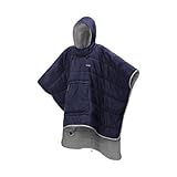 [Tentock] キャンプ ブランケット レジャーシート 多用途 着る毛布 膝掛け ポケットブランケット 超軽量 コンパクト 防寒 アウトドア 車中泊 オフィス 自宅 冷房対策 （ダークブルー）