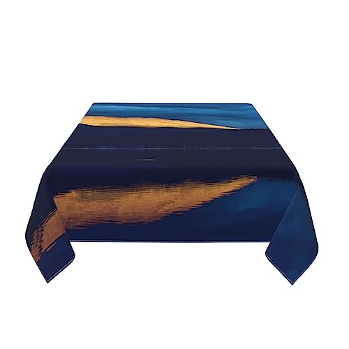 Nappe décorative haut de gamme paysage de lac | Textile de table premium infroissable - 4