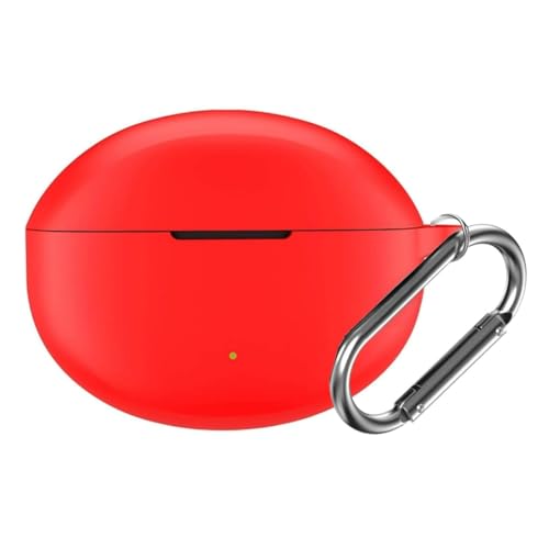 Image of Reiox Soft Silicone Protactive Case Cover Compitable for Oneplus Nord Buds 3 | 3 Pro (Red)