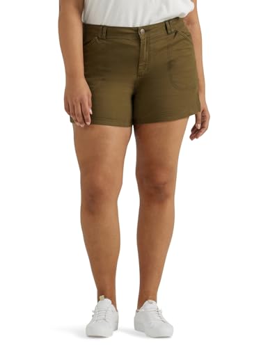 Lee Women's Plus Size Legendary Carpenter Short Olive Night 14 Plus - image 1