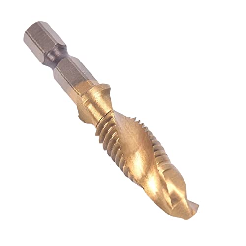 1PC Hex Shank Machine Taps Kit, Metric Plug Hand Tap Drill Bits, Spiral Point Thread M3 M4 M5 M6 M8 M10 Metalworking MINGPING (Size : M3)