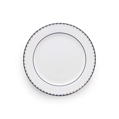 Aparelho de Jantar de Porcelana 42 Peças Alto Relevo Rojemac Azul