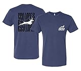Grand Canyon University Lopes Officially Licensed Navy Unisex T-Shirt – Left Chest and Large Back Ripple Design (M)