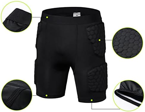 Exercise Padded Short Pants - Impact Resistant Butt Pad Protection Shorts with Honeycomb Shape Blocks,Adult Youth Protective Gear Sports Shorts for Baseball, Football