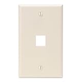 Leviton 41080-1TP 1-Port QuickPort Wall Plate, Light Almond