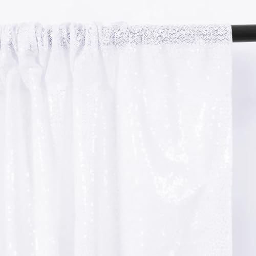 Eternal Beauty 4 PCS Cortina Fondo de Lentejuelas Blanca miniatura 7