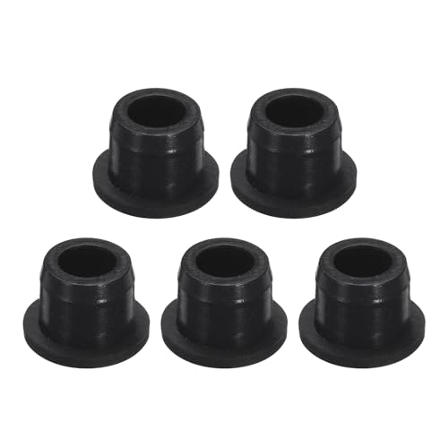 Image of uxcell 5 Pcs Black Plug Holes, Waterproof Rubber Button Plug for 13mm / 0.51 inch Hole
