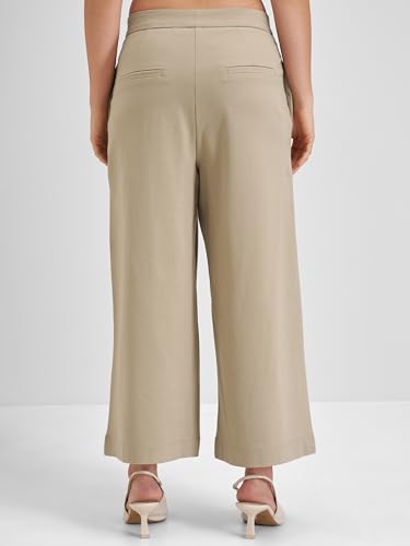 Image of Tokyo Talkies Wide Leg Relaxed fit Cullotes |Ultra Soft, Elasticated, High Waist, Wrinkle Free Trousers |All Day Wear