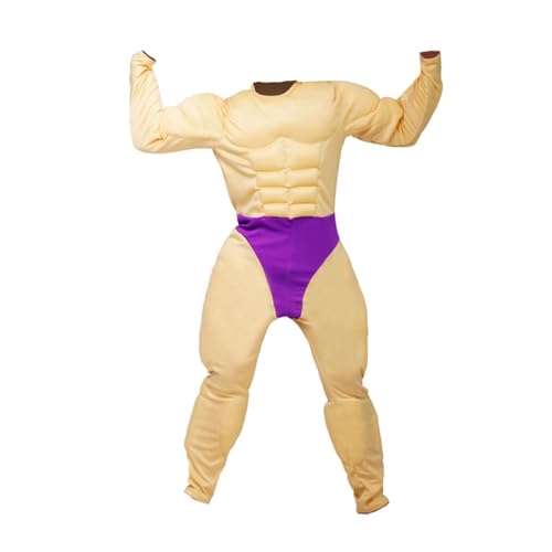 Disfraz de Halloween de traje musculoso cómodo y mono de levantamiento