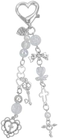 cioatu Homvog Cute Keychain Aesthetic Y2K Keychain Accessories Cute Heart Butterfly Strawberry Bear Key Chain for Teen Girls Women Gifts (1PCS Keys Heart)