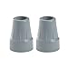 Urge Medical Crutch Tips, Gray, 7/8 Inch (2)