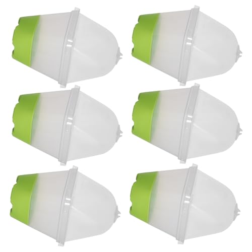 TOYANDONA 6 Piezas Maceta De Plántulas Plant Pot Bote Inicial con para Plantas Olla Clara Taza De La Planta De Jardinería Pequeño Macetas De Vivero Interior Transparent Gel De Sílice