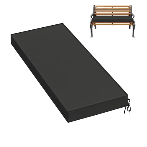 Pakunoda Outdoor Bench Cushion Waterproof Bench Pad,45×18 Inch,Black