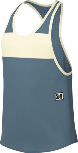 Image of Nike Gym Heritage Men's Dri-Fit Fitness Tank Top, Smokey Blue/Pale Ivory/Smokey Blue, HJ4085-006, S
