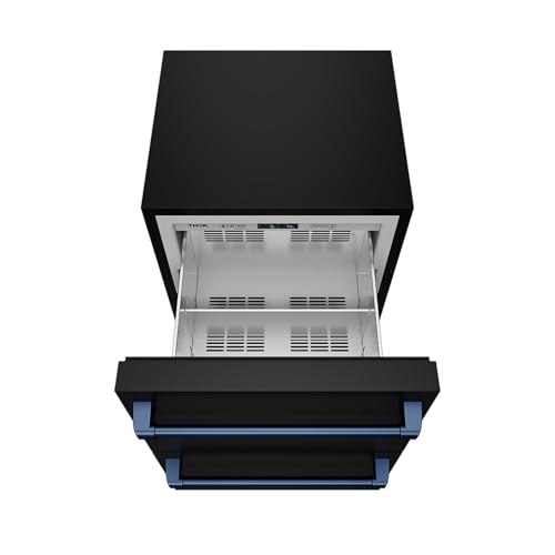 Image of 24 Inch Undercounter Built-In /Freestanding Drawer Freezer - Black /Blue | Gordon Ramsay Series