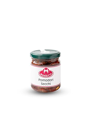 Moretti® Pomodori Secchi Sott'olio - Vasetto da 190g, Prodotti Calabresi Tipici, Perfetti per Bruschette e Piatti Mediterranei (1)