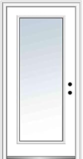 National Door Company Z000331L Fiberglass Smooth Primed, Left Hand in-Swing, Prehung Front Door