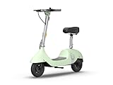 OKAI EA10 Electric Scooter with Seat, Up to 25-34 Miles Range & 15.5MPH, Modern Moped Scooter Bike with 10inch Vacuum Tires (EA10 Pro, Green)