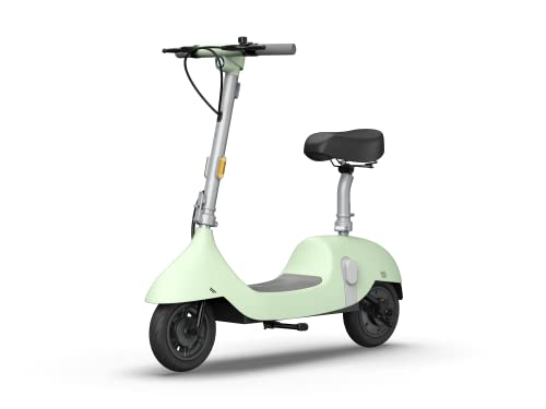 OKAI EA10 Electric Scooter with Seat, Up to 25-34 Miles Range & 15.5MPH, Modern Moped Scooter Bike with 10inch Vacuum Tires (EA10 Pro, Green)