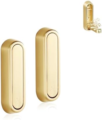 Gold Folding Wall Hooks 2 Pack, Zinc Alloy Heavy Duty Hidden Coat Hooks for Bathroom Towel Robe Closet Entryway Hanging Gold Folding Wall Hooks 2 Pack, Zinc Alloy Heavy Duty Hidden Coat Hooks for Bathroom Towel Robe Closet Entryway Hanging
