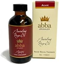ABBA Oil Agape - Cassia 4oz Bottle Anointing Prayer Oil in Gift Box - ABBA Jerusalem (Cassia, Coriander, Milk & Honey)