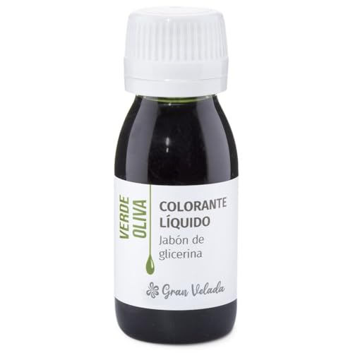 Colorante Líquido Verde Oliva para Jabón de Glicerina | Creaciones Espectaculares con Tonos Vivos y Pasteles | Fácil de Usar | Envase de X ml.