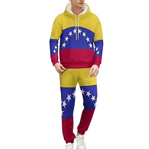 Fattyeery Long Sleeve 3D Funny Print Hoodie Set Sweatpants Brazil Flag Winter And Autumn Blouse for Unisex Sweatshirt