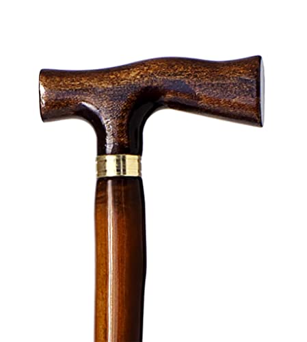 Bastón de apoyo con puño madera castaño color oscuro (606)