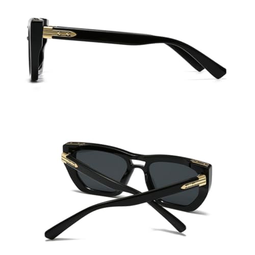 Lunettes de soleil œil de chat à rivets rétro avec verres dégradés protecteurs