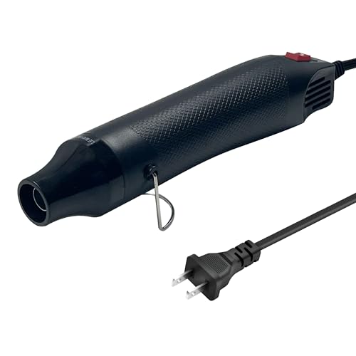 Mini Heat Gun for Crafting, 300W 2-Temp Settings Fast Heat Hot Air Gun Tool for Crafting, Heat Gun for Craft Dryer, 6.56Ft Long Cable Overload Protection for Drying Paint, Shrink Tubing - Black