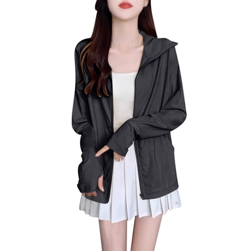Women's UPF 50+ UV Lightweight Jacket Teen Girls Summer Sun Protection Zip up Hoodie Long Sleeve Hiking Fishing Shirt3