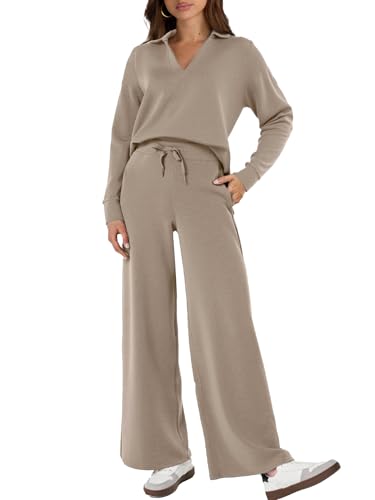 Glamaker Women's 2 Piece Sets Outfits Casual Loose Long Sleeve
