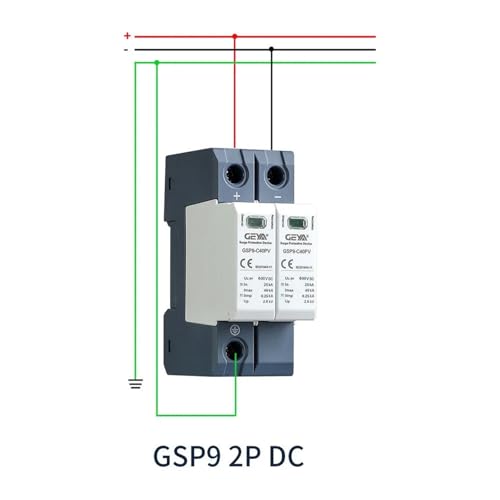 DC SPD 600V 1000V 2P 40KA protector de voltaje y pararrayos fotovoltaico para paneles solares 4
