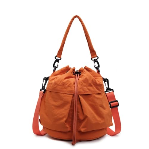 Women Shoulder Bag Drawstring Bucket Bag Large Capacity Backpack Commuting Bag Trendy Crossbody Bag for Autumn Winter
