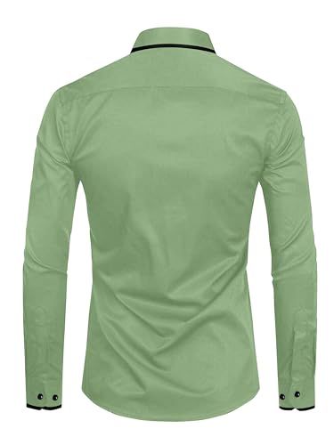 Image of Men's Regular Fit Casual Shirt, Solid Pattern, Slim Collar