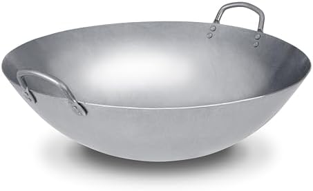 Craft Wok Large 18-Inch Heavy Canton Style Hand Hammered Carbon S...