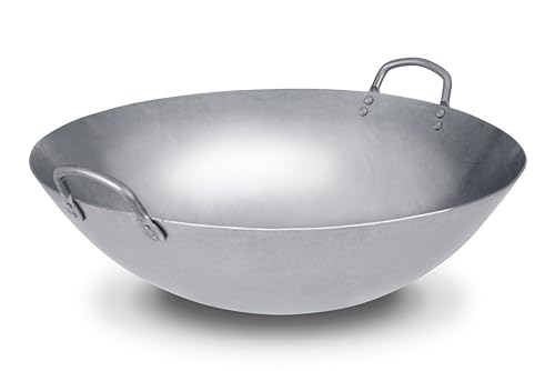 Craft Wok Large 18-Inch Heavy Canton Style Hand Hammered Carbon S...