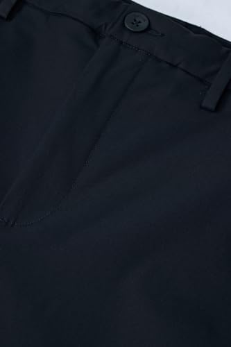 Image of SNITCH Men Chinos | Slim Fit Mid Rise Solid Pattern | Cotton Blend with Medium Stretch & Smooth Texture | Button & Zip Closure for Casual & Street Wear
