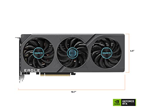 GeForce RTX 4060 Ti Eagle OC 8G Scheda Grafica, 3X Ventole WINDFORCE, 8GB 128-bit GDDR6, GV-N406TEAGLE OC-8GD Scheda Video - Scheda video - Immagine 7