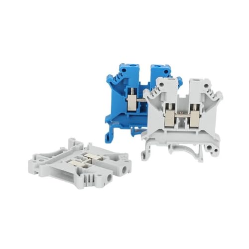 Bloque de terminales UK5N tipo tornillo para carril DIN, conector de cables eléctrico, 10 uds 3