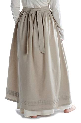 HEMAD Mittelalter Schürze Widga aus Baumwolle Hanffarben XXL/XXXL Gewandung LARP