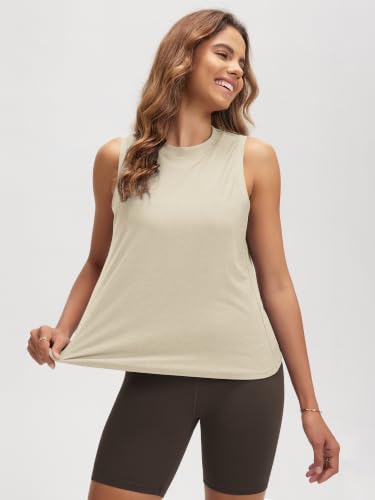 Image of ODODOS Women's Performance Tank Ultra Soft odSTRATUM Tech Sleeveless Tee Shirts High Crew Neck Pullover Top
