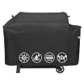 QuliMetal Grill Cover for Weber Searwood XL 600 Pellet - 600D Heavy Duty Tear-Resistant Waterproof Weather Resistant Grill Cover for Weber 3400146,Outdoor BBQ Accessory