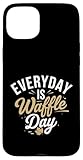 Photo Gallery grafica divertente everyday is waffle day custodia per iphone 15 plus Photo Gallery grafica divertente everyday is waffle day custodia per iphone 15 plus